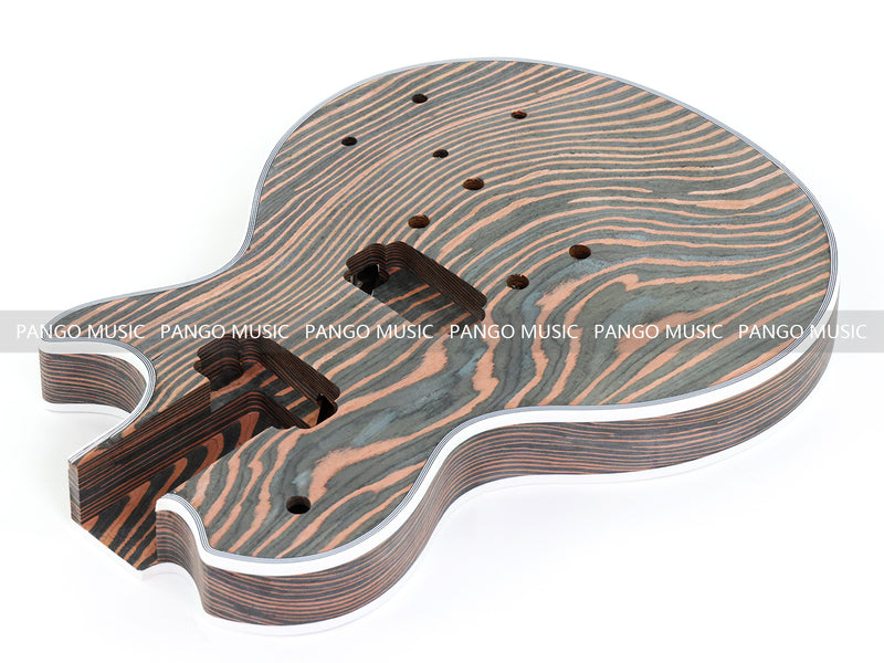 PANGO MUSIC XG Series XLP Custom All Zebrawood DIY Electric Guitar Kit (XLP-002)