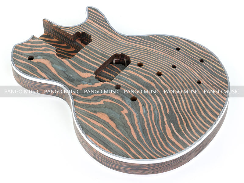 PANGO MUSIC XG Series XLP Custom All Zebrawood DIY Electric Guitar Kit (XLP-002)