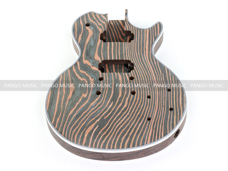 PANGO MUSIC XG Series XLP Custom All Zebrawood DIY Electric Guitar Kit (XLP-002)
