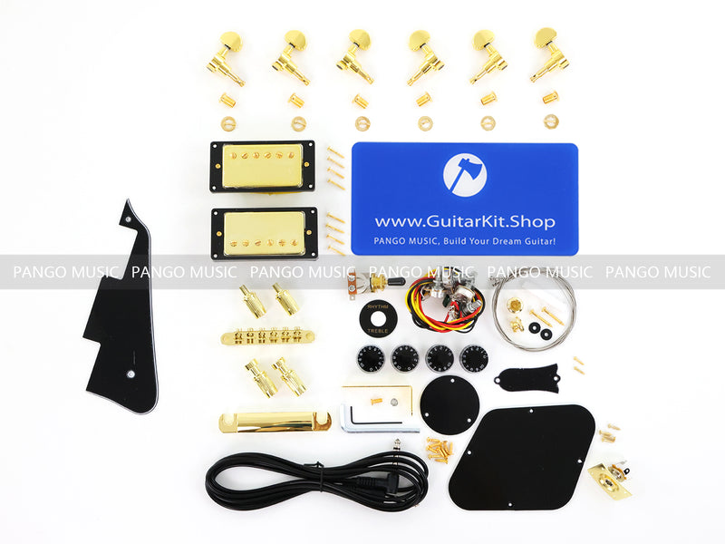 PANGO MUSIC XG Series XLP Custom All Zebrawood DIY Electric Guitar Kit (XLP-002)