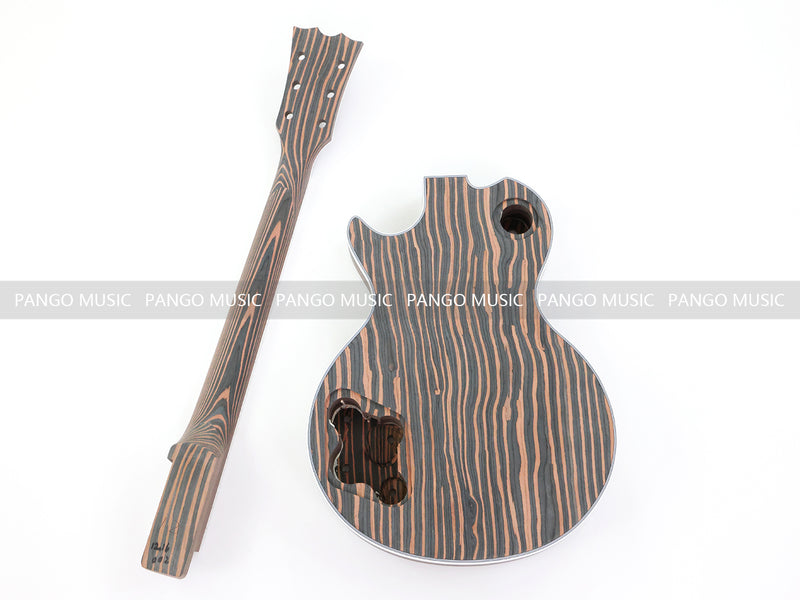 PANGO MUSIC XG Series XLP Custom All Zebrawood DIY Electric Guitar Kit (XLP-002)