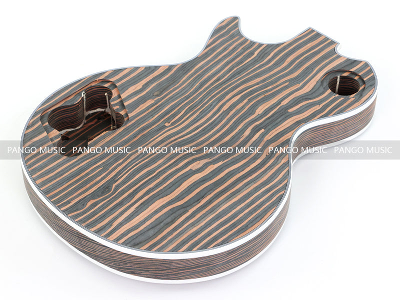 PANGO MUSIC XG Series XLP Custom All Zebrawood DIY Electric Guitar Kit (XLP-002)