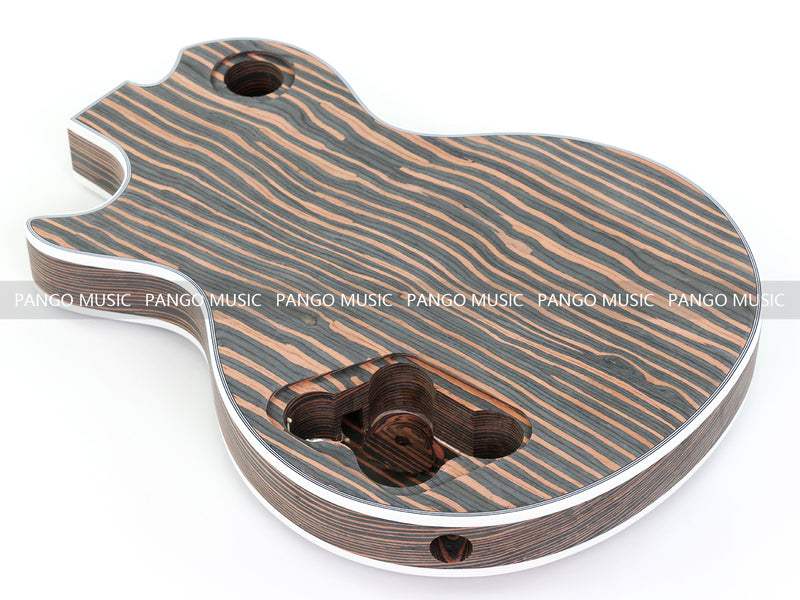 PANGO MUSIC XG Series XLP Custom All Zebrawood DIY Electric Guitar Kit (XLP-002)