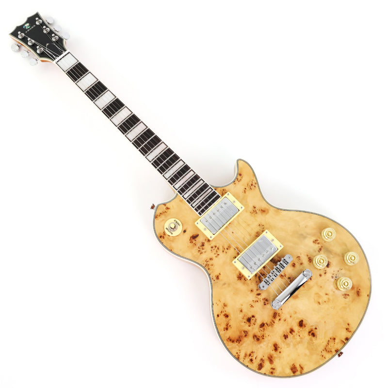 PANGO MUSIC XG Series XLP Custom Electric Guitar with Burl Maple Top (XLP-125)
