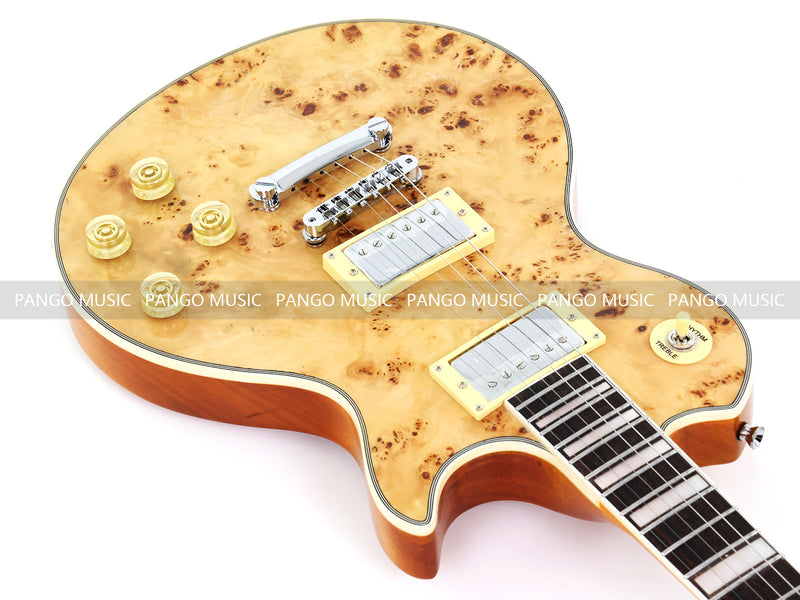 PANGO MUSIC XG Series XLP Custom Electric Guitar with Burl Maple Top (XLP-125)