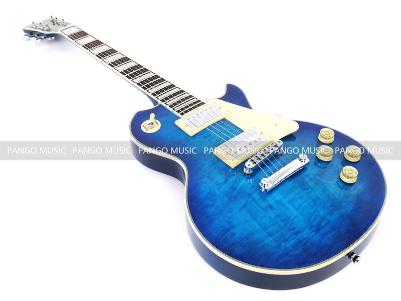 PANGO MUSIC XG Series XLP Custom Electric Guitar with Gloss Blue Finish (XLP-128)