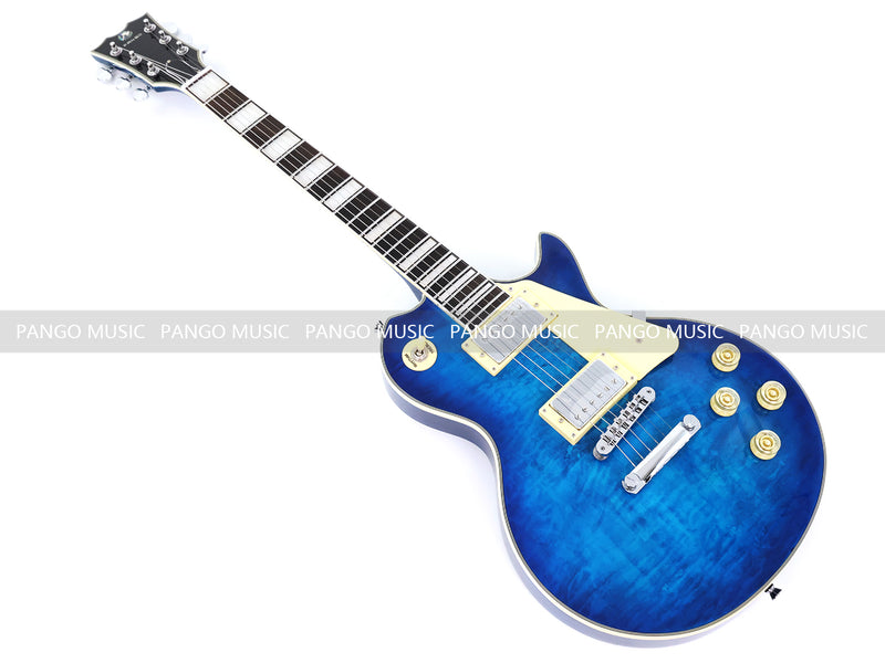 PANGO MUSIC XG Series XLP Custom Electric Guitar with Gloss Blue Finish (XLP-128)