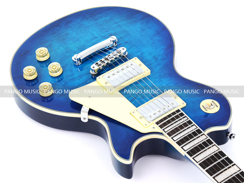 PANGO MUSIC XG Series XLP Custom Electric Guitar with Gloss Blue Finish (XLP-128)