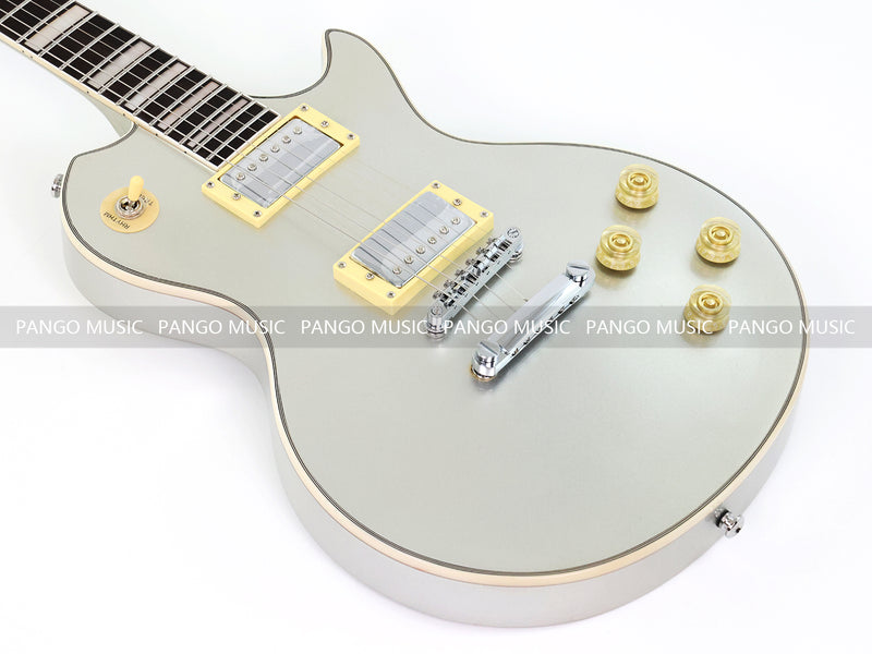 PANGO MUSIC XG Series XLP Custom Electric Guitar with Gloss Metallic Silver Finish (XLP-126)