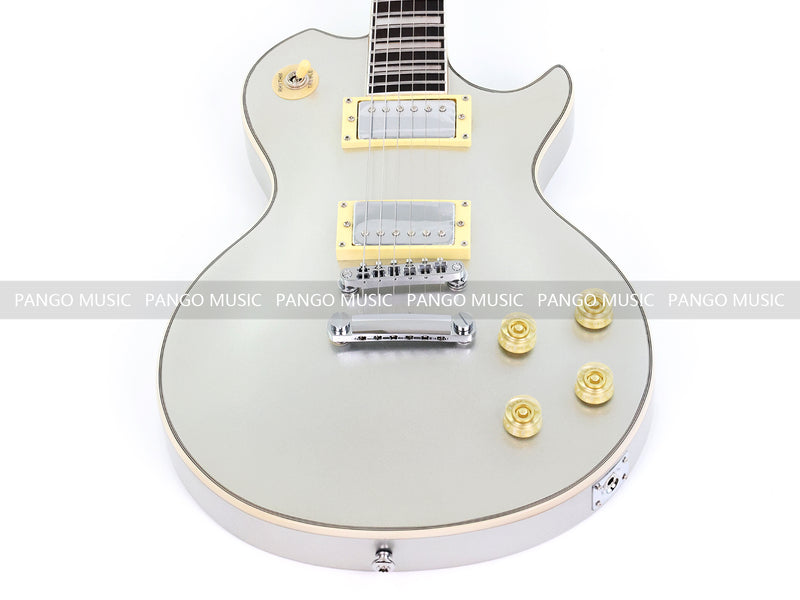 PANGO MUSIC XG Series XLP Custom Electric Guitar with Gloss Metallic Silver Finish (XLP-126)