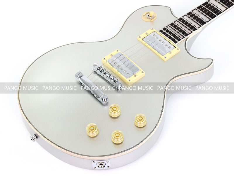 PANGO MUSIC XG Series XLP Custom Electric Guitar with Gloss Metallic Silver Finish (XLP-126)