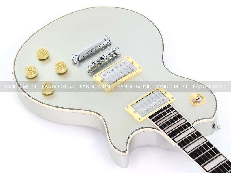 PANGO MUSIC XG Series XLP Custom Electric Guitar with Gloss Metallic Silver Finish (XLP-126)