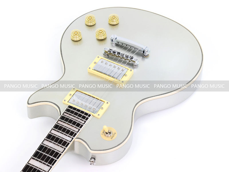 PANGO MUSIC XG Series XLP Custom Electric Guitar with Gloss Metallic Silver Finish (XLP-126)