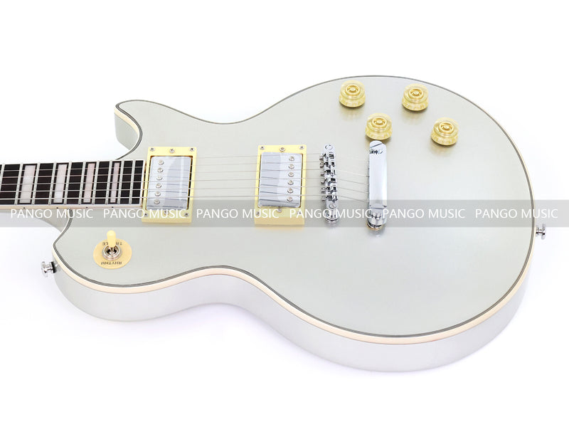 PANGO MUSIC XG Series XLP Custom Electric Guitar with Gloss Metallic Silver Finish (XLP-126)