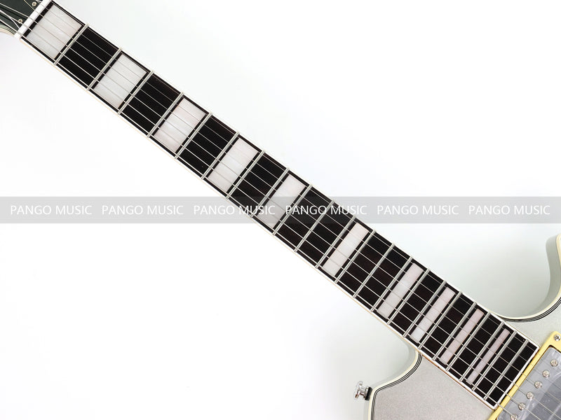PANGO MUSIC XG Series XLP Custom Electric Guitar with Gloss Metallic Silver Finish (XLP-126)