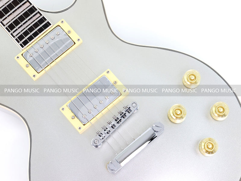 PANGO MUSIC XG Series XLP Custom Electric Guitar with Gloss Metallic Silver Finish (XLP-126)