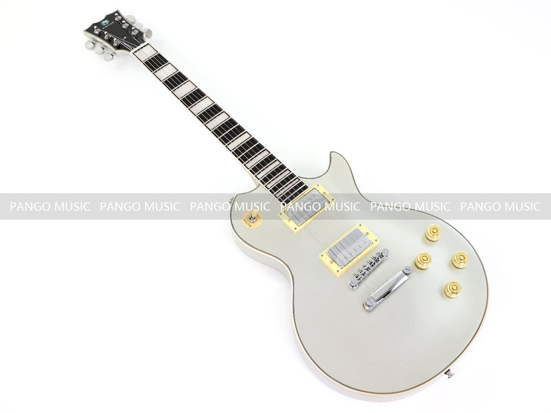 PANGO MUSIC XG Series XLP Custom Electric Guitar with Gloss Metallic Silver Finish (XLP-126)