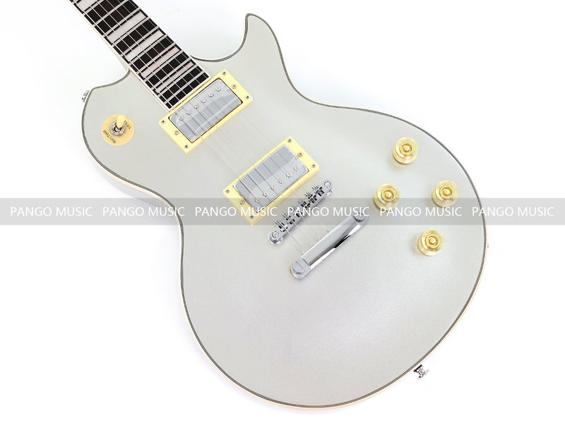 PANGO MUSIC XG Series XLP Custom Electric Guitar with Gloss Metallic Silver Finish (XLP-126)