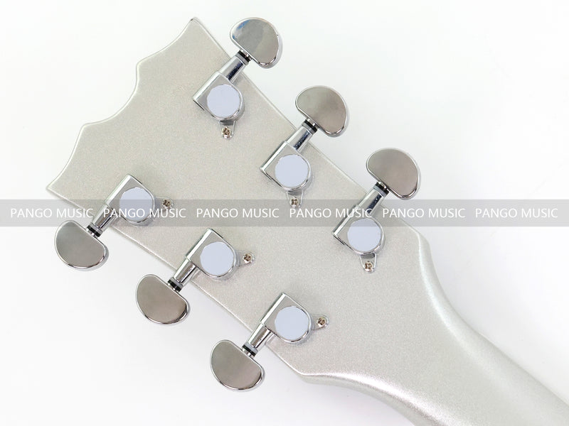 PANGO MUSIC XG Series XLP Custom Electric Guitar with Gloss Metallic Silver Finish (XLP-126)