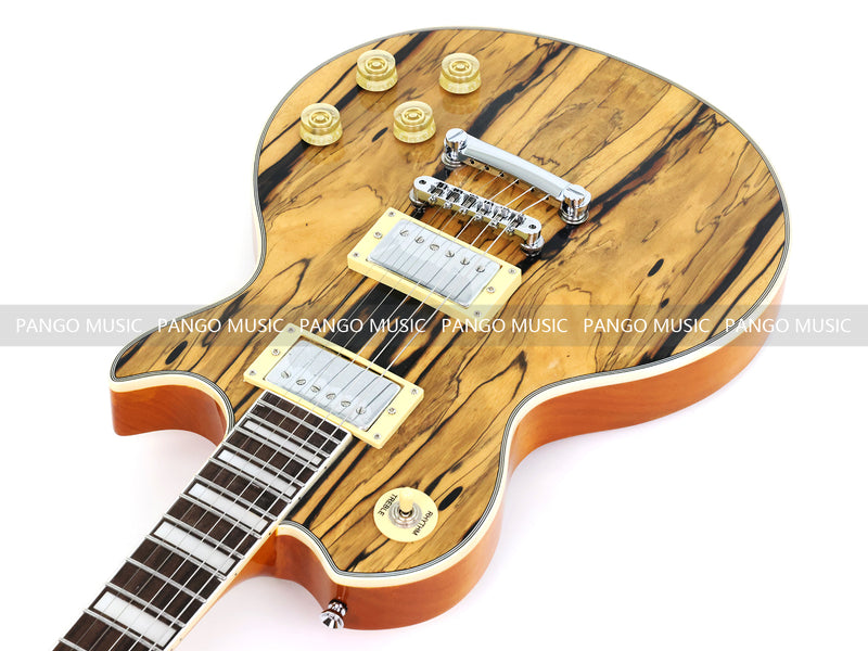 PANGO MUSIC XG Series XLP Custom Electric Guitar with Spalted Maple Top (XLP-122)