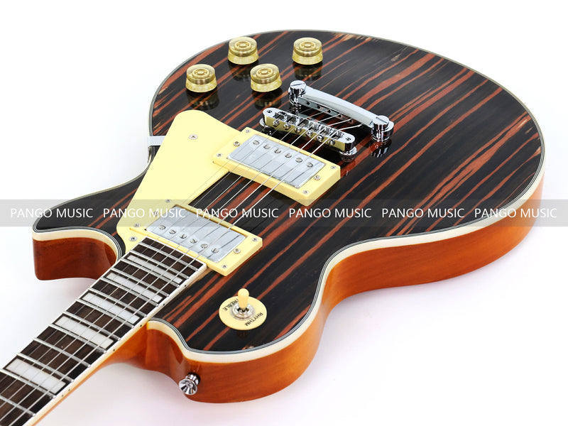 PANGO MUSIC XG Series XLP Custom Electric Guitar with Zebrawood Top (XLP-104)