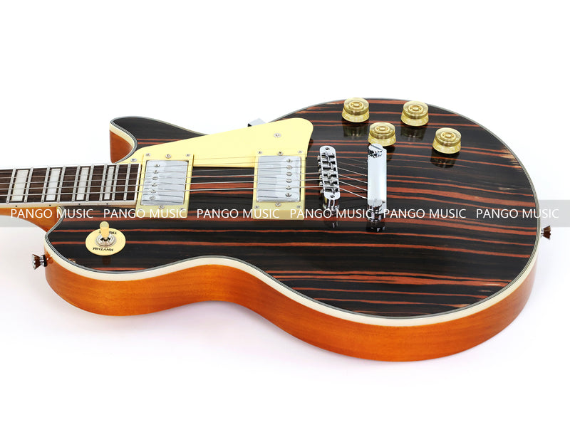 PANGO MUSIC XG Series XLP Custom Electric Guitar with Zebrawood Top (XLP-104)