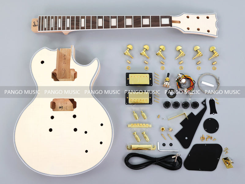 PANGO MUSIC XG Series XLP Custom Flamed Maple Top DIY Electric Guitar Kit (XLP-003)