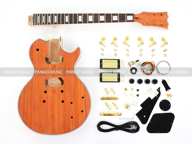 PANGO MUSIC XG Series XLP Custom Padou Veneer Top DIY Electric Guitar Kit (XLP-001)