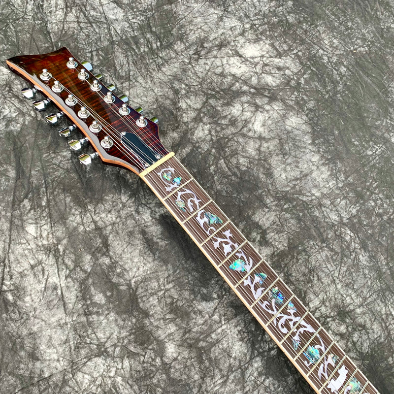 PANGO Music 12-String Semi-Hollow Body Electric Guitar (YMZ-230)