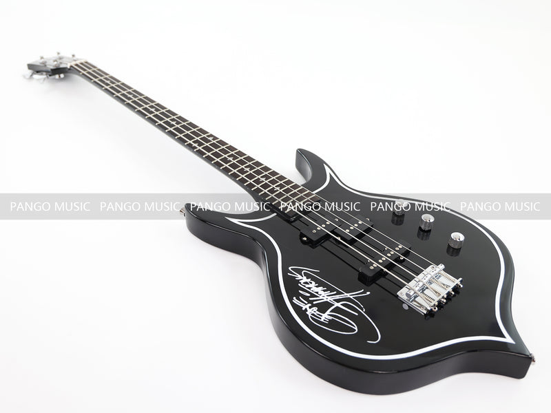 PANGO Music 4 Strings All Black Electric Bass Guitar (GKS-146)