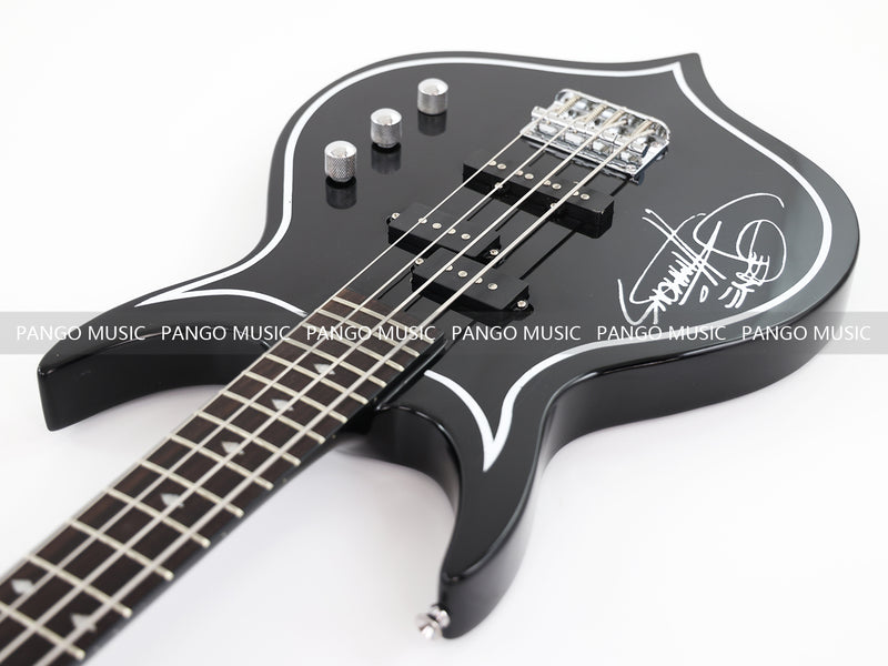 PANGO Music 4 Strings All Black Electric Bass Guitar (GKS-146)