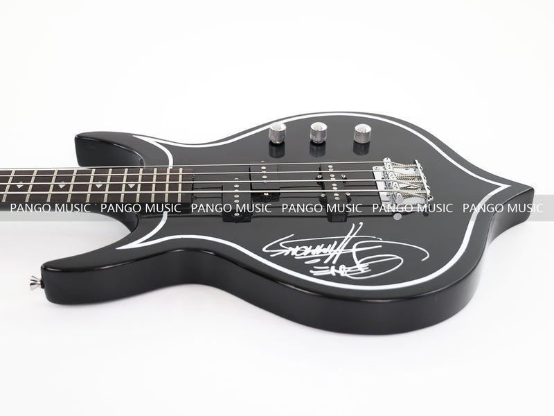 PANGO Music 4 Strings All Black Electric Bass Guitar (GKS-146)