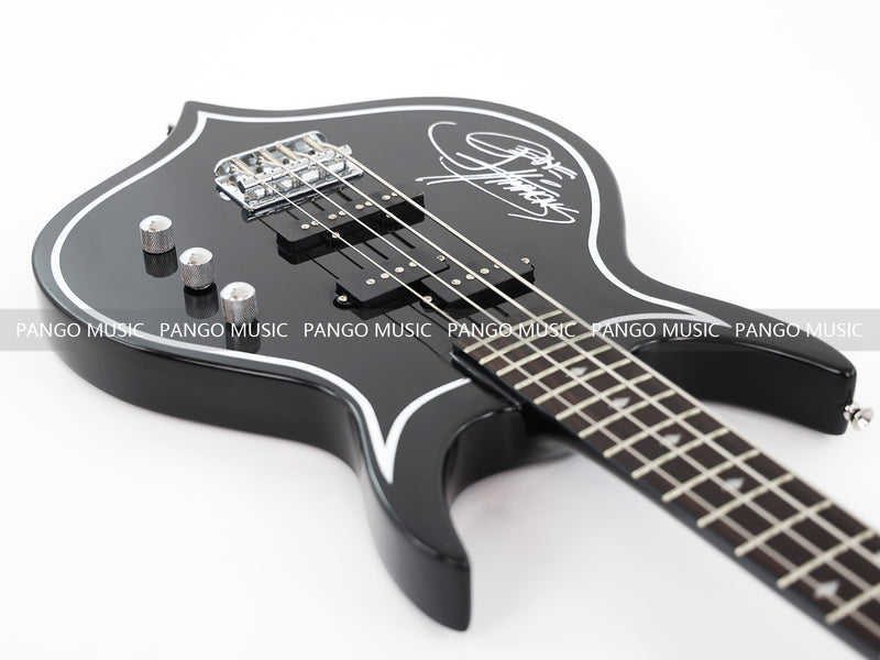 PANGO Music 4 Strings All Black Electric Bass Guitar (GKS-146)