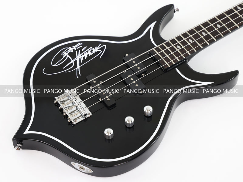 PANGO Music 4 Strings All Black Electric Bass Guitar (GKS-146)