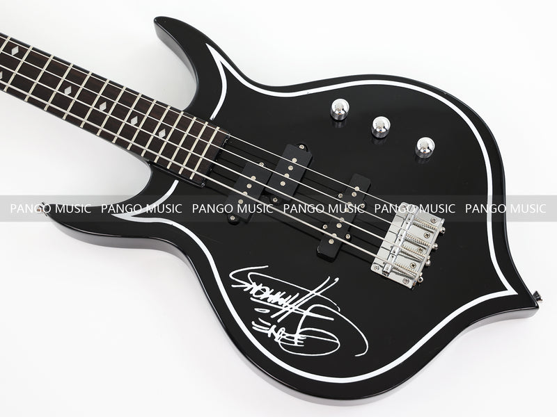 PANGO Music 4 Strings All Black Electric Bass Guitar (GKS-146)