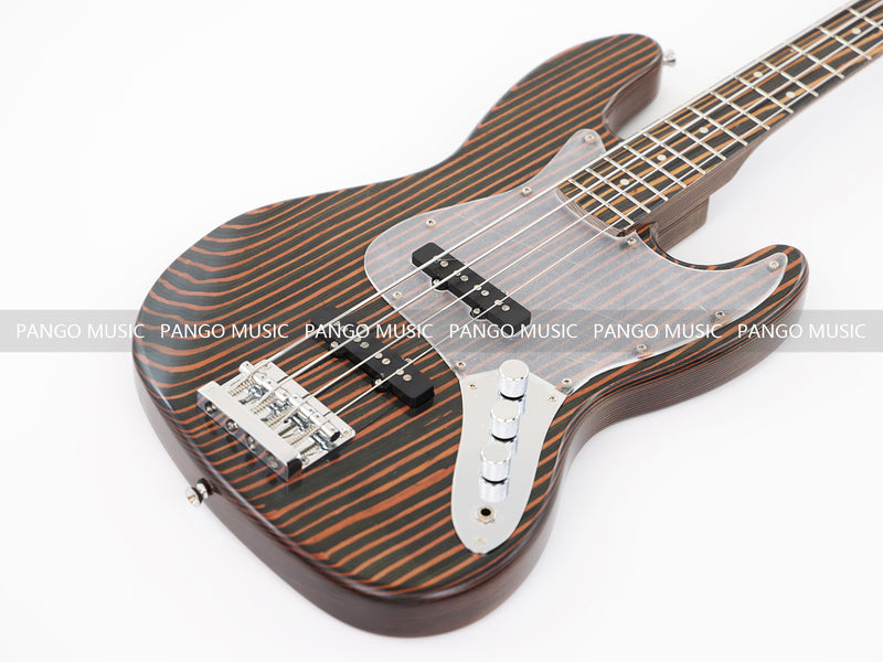 PANGO Music 4 Strings All Zebrawood Electric Bass Guitar (PJB-357X)