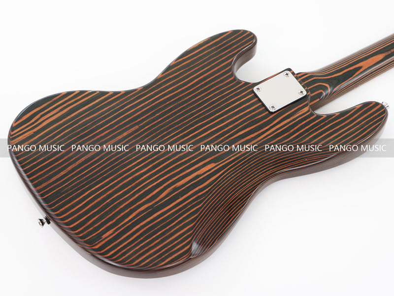 PANGO Music 4 Strings All Zebrawood Electric Bass Guitar (PJB-357X)