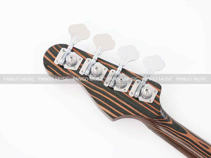 PANGO Music 4 Strings All Zebrawood Electric Bass Guitar (PJB-357X)