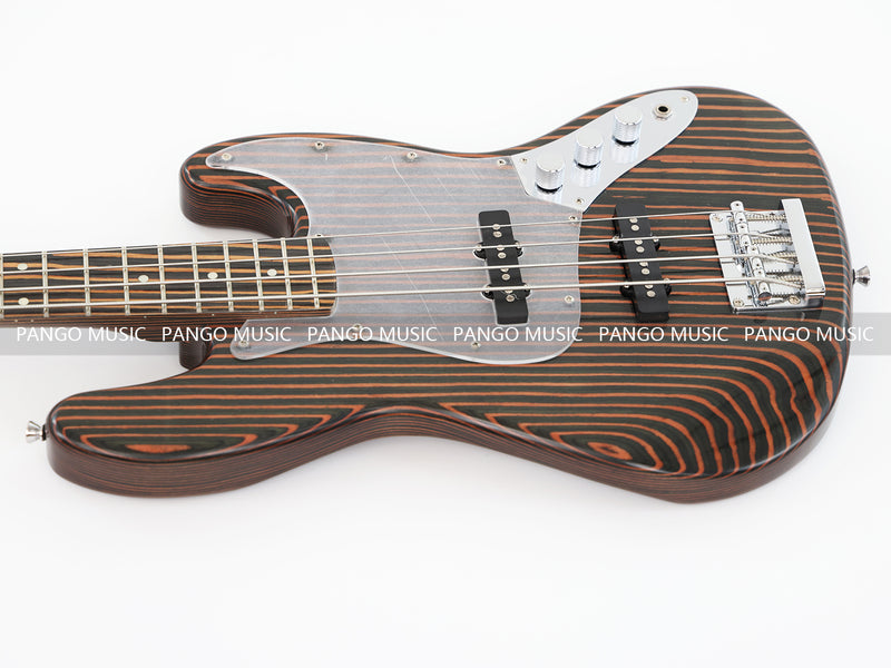 PANGO Music 4 Strings All Zebrawood Electric Bass Guitar (PJB-357X)