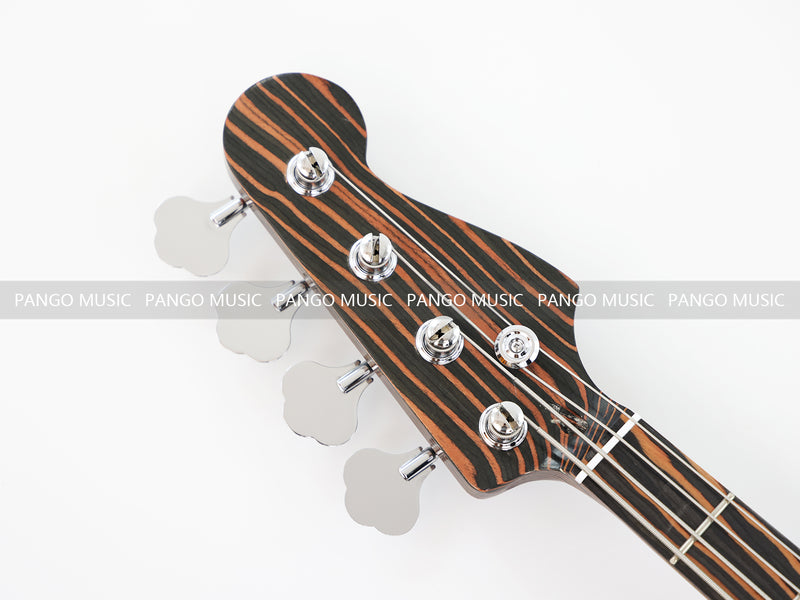 PANGO Music 4 Strings All Zebrawood Electric Bass Guitar (PJB-357X)