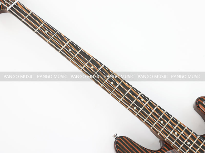 PANGO Music 4 Strings All Zebrawood Electric Bass Guitar (PJB-357X)