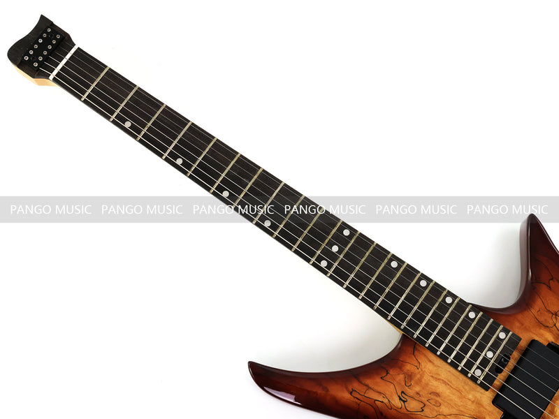 PANGO Music Headless Electric Guitar with Spalted Maple Top (PJX-522)