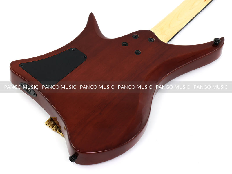 PANGO Music Headless Electric Guitar with Spalted Maple Top (PJX-522)
