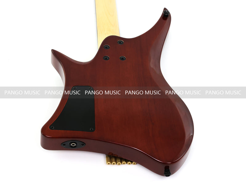 PANGO Music Headless Electric Guitar with Spalted Maple Top (PJX-522)