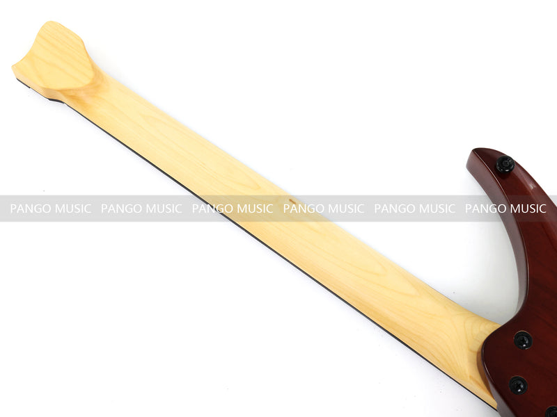 PANGO Music Headless Electric Guitar with Spalted Maple Top (PJX-522)