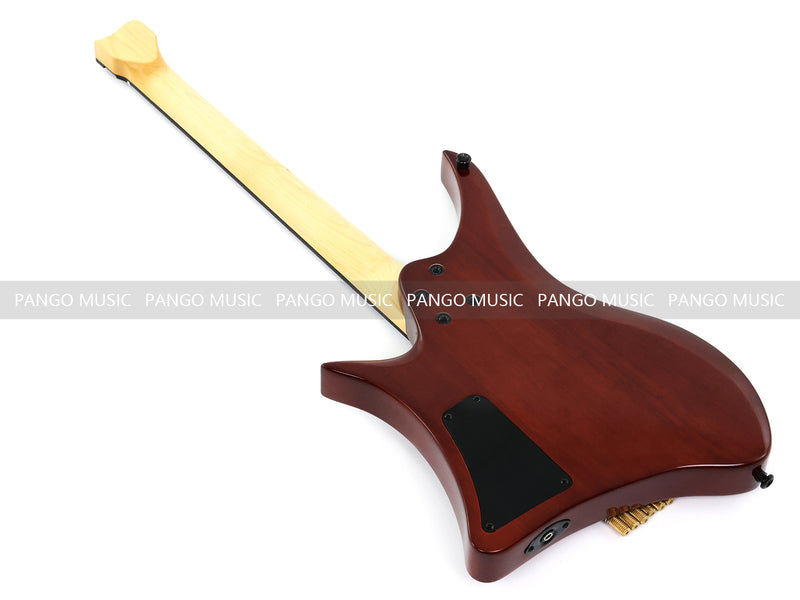 PANGO Music Headless Electric Guitar with Spalted Maple Top (PJX-522)