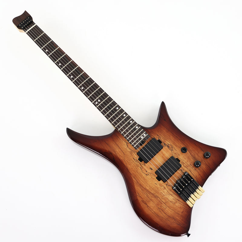 PANGO Music Headless Style Electric Guitar with Spalted Maple Top (PJX-522X)