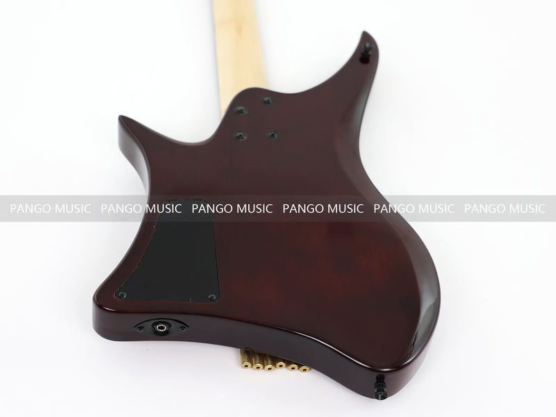 PANGO Music Headless Style Electric Guitar with Spalted Maple Top (PJX-522X)