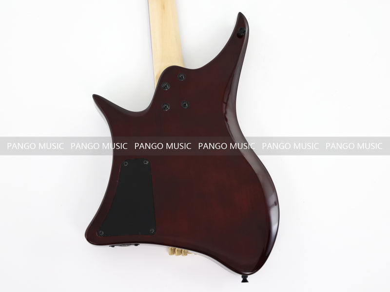 PANGO Music Headless Style Electric Guitar with Spalted Maple Top (PJX-522X)