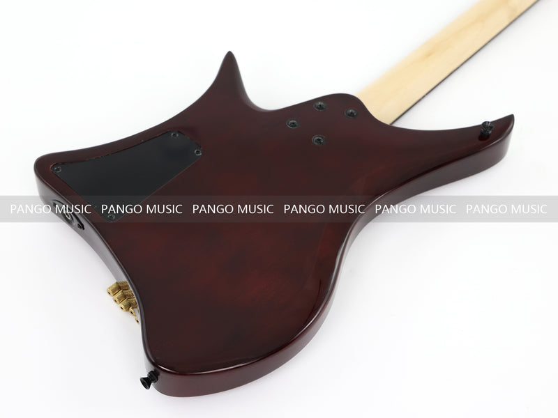 PANGO Music Headless Style Electric Guitar with Spalted Maple Top (PJX-522X)
